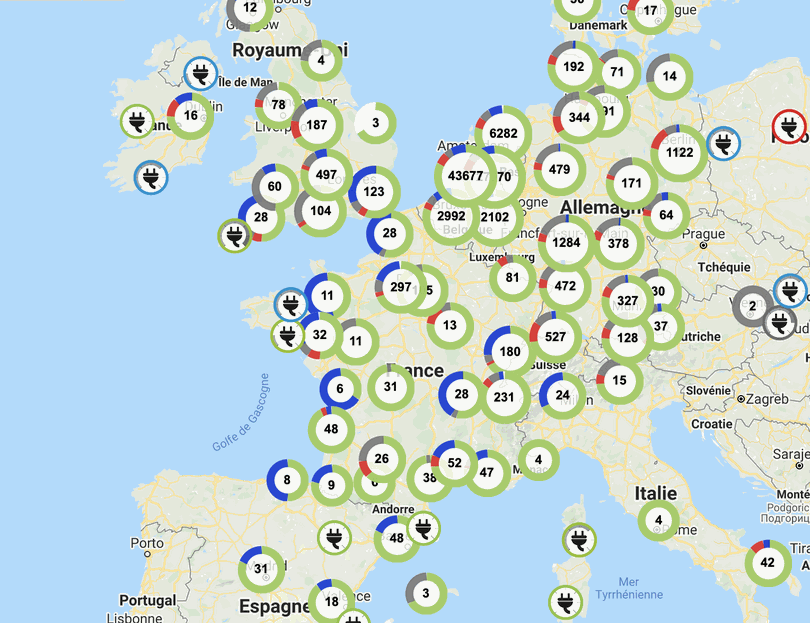 Les principaux réseaux de bornes de recharge en Europe